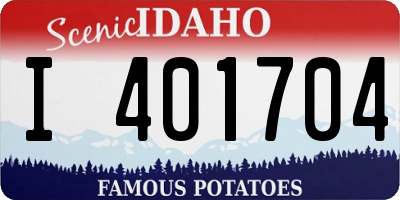 ID license plate I401704