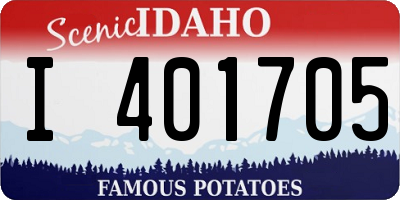 ID license plate I401705