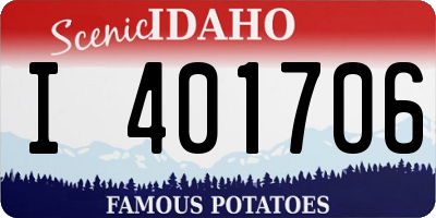 ID license plate I401706