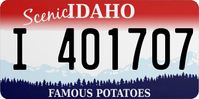ID license plate I401707
