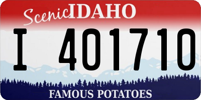ID license plate I401710