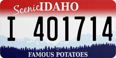 ID license plate I401714