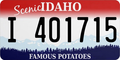 ID license plate I401715