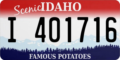 ID license plate I401716