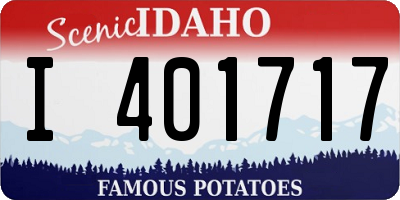 ID license plate I401717