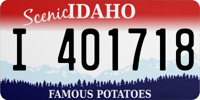 ID license plate I401718