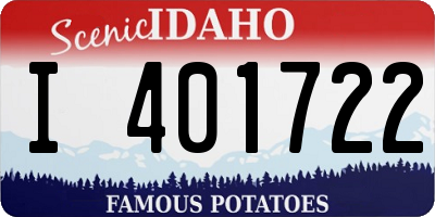 ID license plate I401722
