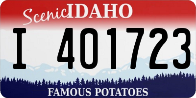 ID license plate I401723