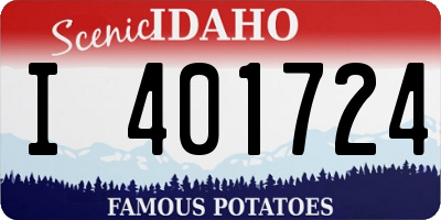 ID license plate I401724