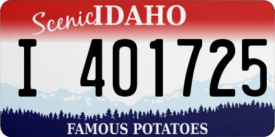 ID license plate I401725