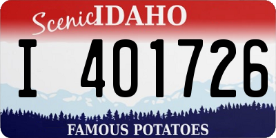 ID license plate I401726