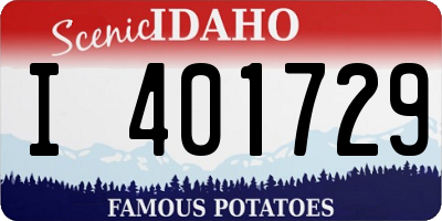 ID license plate I401729