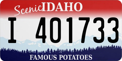 ID license plate I401733