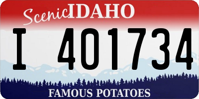 ID license plate I401734