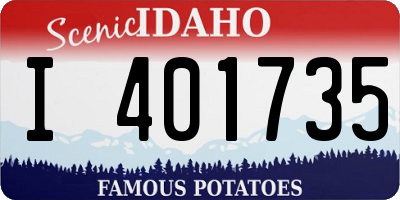 ID license plate I401735