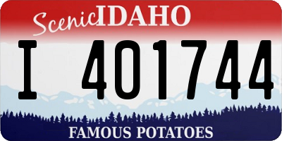 ID license plate I401744