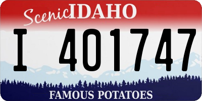 ID license plate I401747