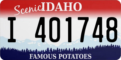 ID license plate I401748