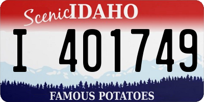 ID license plate I401749