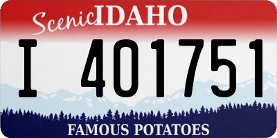 ID license plate I401751