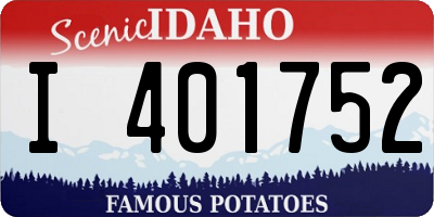 ID license plate I401752