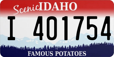 ID license plate I401754