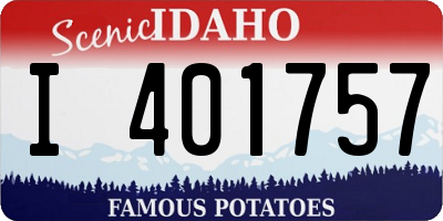 ID license plate I401757