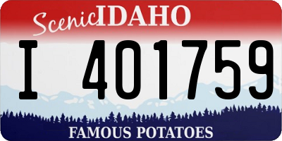 ID license plate I401759