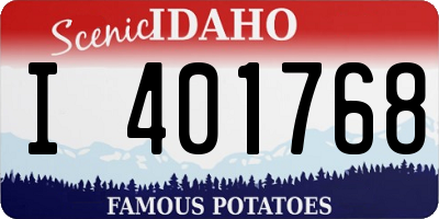 ID license plate I401768