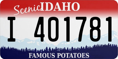 ID license plate I401781