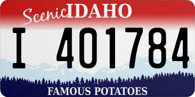 ID license plate I401784