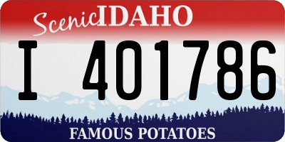 ID license plate I401786