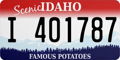 ID license plate I401787