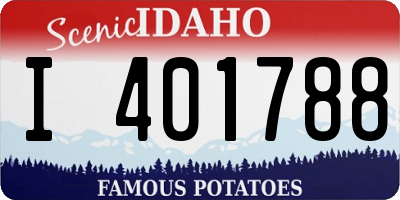 ID license plate I401788