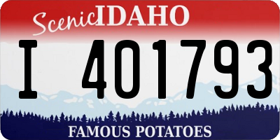ID license plate I401793