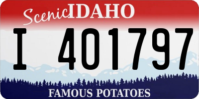 ID license plate I401797