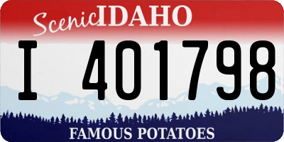 ID license plate I401798