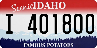 ID license plate I401800