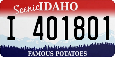 ID license plate I401801