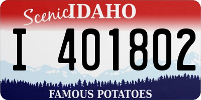 ID license plate I401802