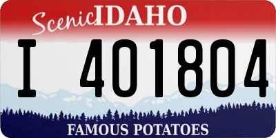 ID license plate I401804