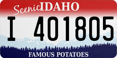 ID license plate I401805