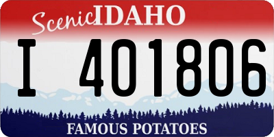 ID license plate I401806