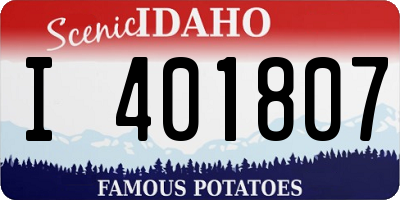 ID license plate I401807