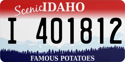 ID license plate I401812