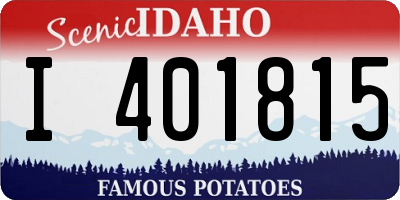 ID license plate I401815