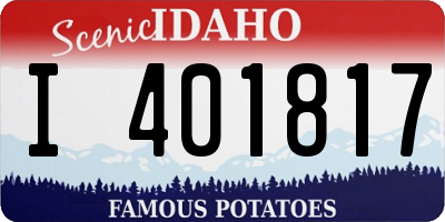 ID license plate I401817