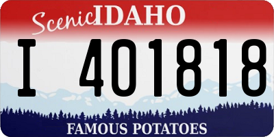 ID license plate I401818