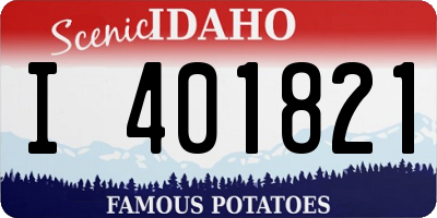 ID license plate I401821