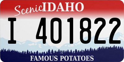 ID license plate I401822
